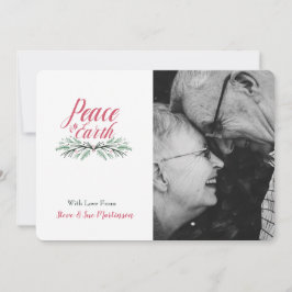Tarjeta de Navidades Green Pine Peace on Earth
