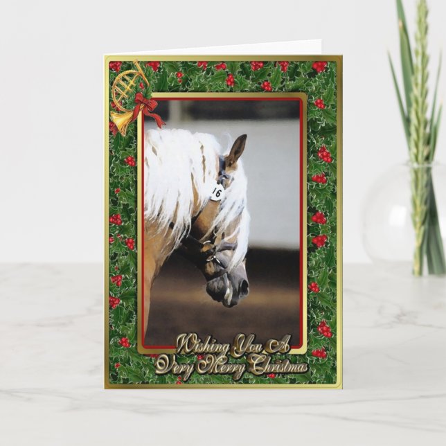 Tarjeta de Navidades Haflinger Horse Blank (Anverso)