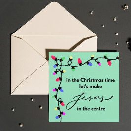 Tarjeta de navidades: Hagamos de Jesús en el centr