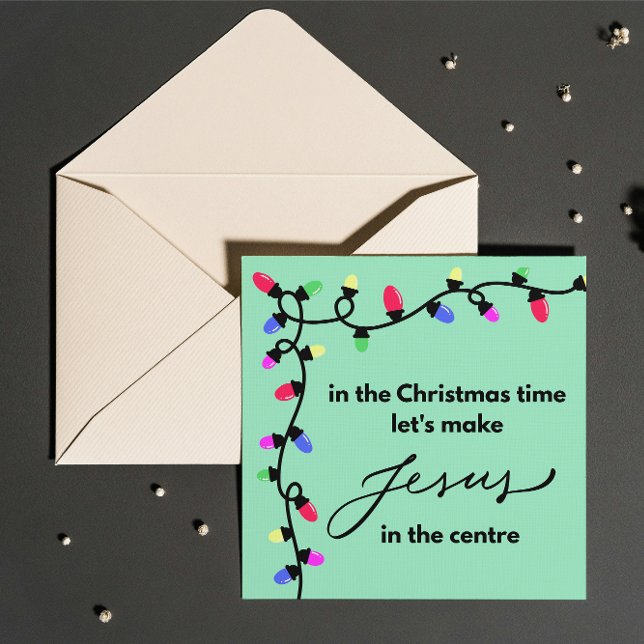 Tarjeta de navidades: Hagamos de Jesús en el centr (Subido por el creador)