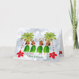 Tarjeta de Navidades hawaianos Mele Kalikimaka