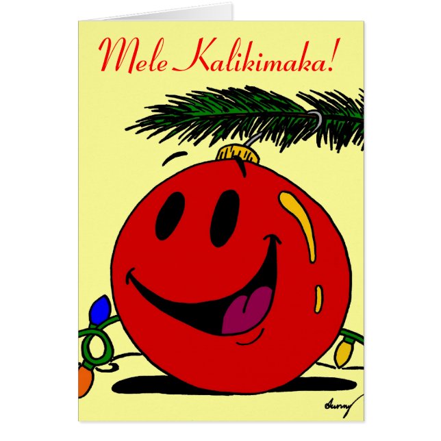 Tarjeta de Navidades hawaianos Mele Kalikimaka (Frente)