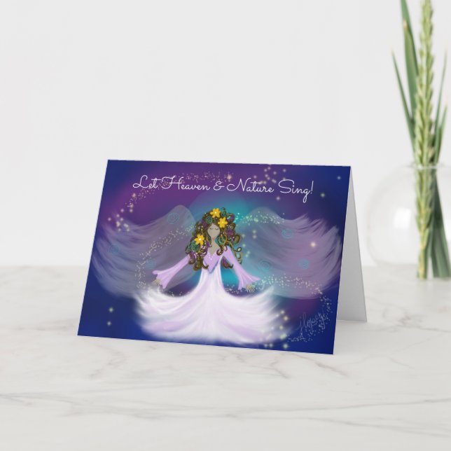 Tarjeta de Navidades Heavenly Angel (Anverso)
