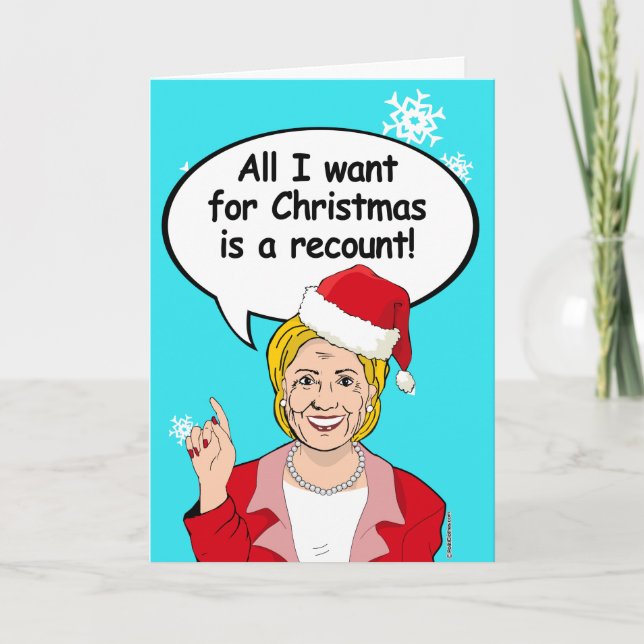 Tarjeta de Navidades Hillary - Todo lo que quiero  (Anverso)