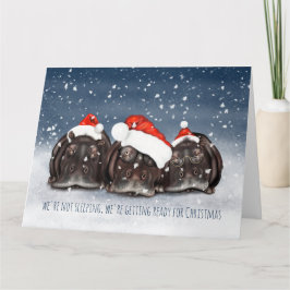 Tarjeta de Navidades Hippo Trio Navidades con sueñ