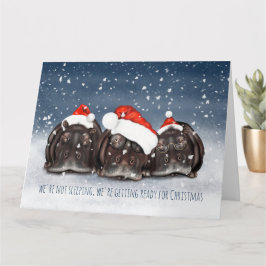 Tarjeta de Navidades Hippo Trio Navidades con sueñ