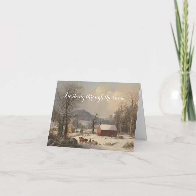 Tarjeta de Navidades históricos de invierno (Anverso)