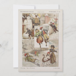 Tarjeta de Navidades holandeses vintage