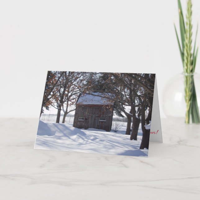 Tarjeta de Navidades "Holiday Shed" (Anverso)