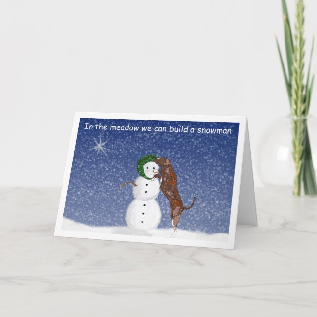 Tarjeta de Navidades Houla y Snowman (Anverso)
