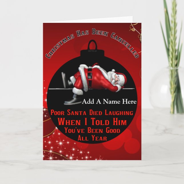 Tarjeta de Navidades humorísticos (Anverso)