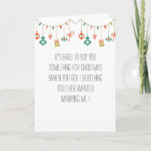 Tarjeta de Navidades humorísticos de marido/mujer