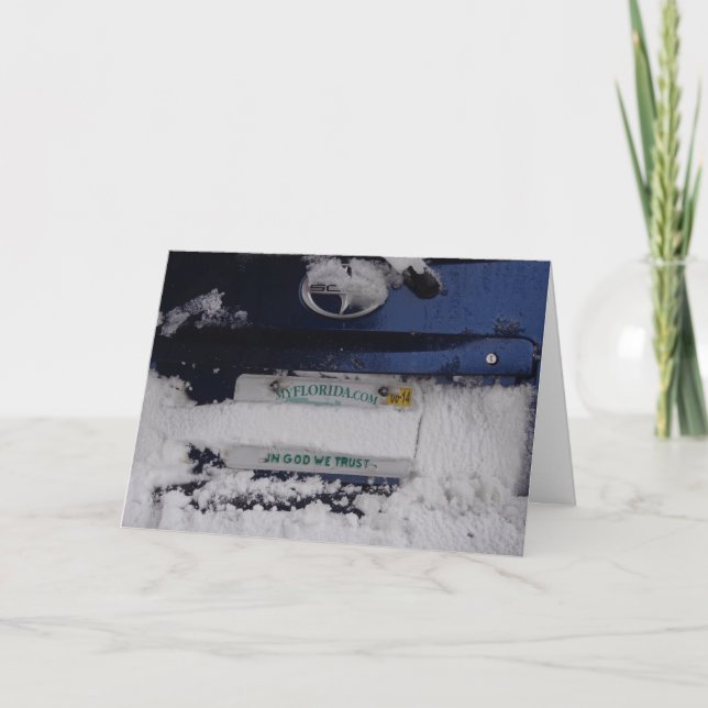 Tarjeta de Navidades humorísticos de pájaro snowbi (Anverso)