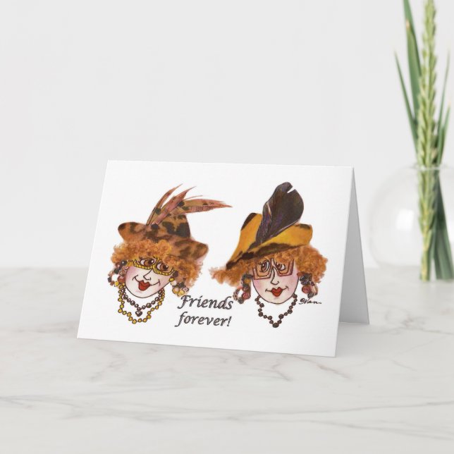 Tarjeta de Navidades humorísticos para amigos (Anverso)