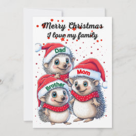 Tarjeta de Navidades imprimibles con porcupones