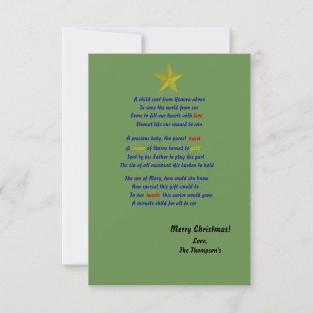Tarjeta de navidades infantiles del cielo (Anverso)