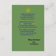 Tarjeta de navidades infantiles del cielo