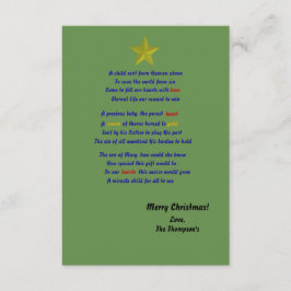 Tarjeta de navidades infantiles del cielo