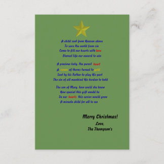 Tarjeta de navidades infantiles del cielo
