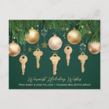 Tarjeta de Navidades inmobiliarios Golden Keys