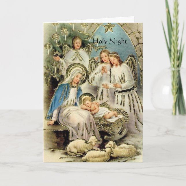tarjeta de navidades. Inspiración religiosa en la  (Anverso)