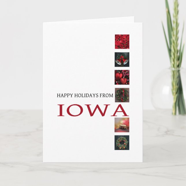 Tarjeta de Navidades Iowa, específica del estado (Anverso)