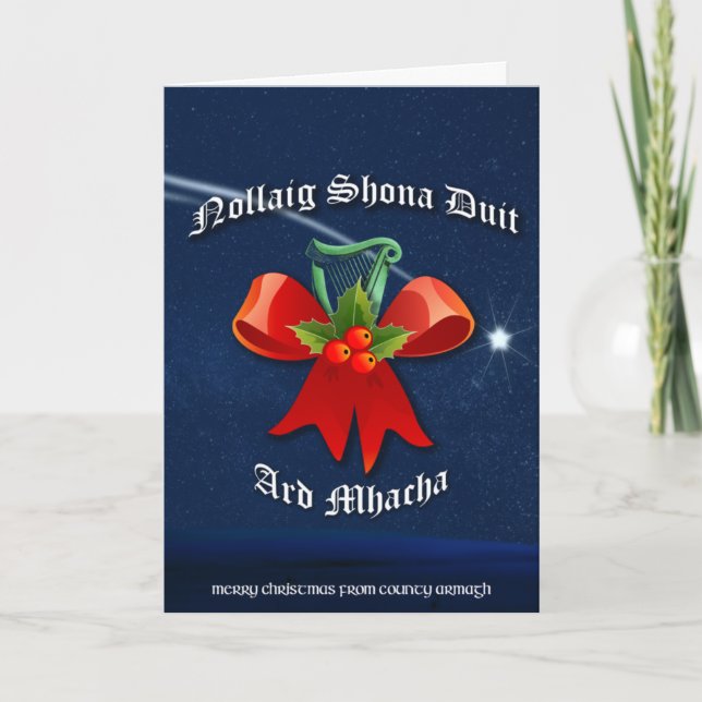 Tarjeta de Navidades irlandeses Armagh - Nollaig S (Anverso)