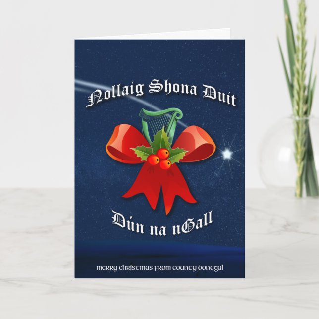 Tarjeta de Navidades irlandeses de Donegal - Nolla (Anverso)