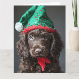 Tarjeta de Navidades irlandeses de marionetas elf 