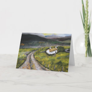 Tarjeta de Navidades irlandeses, tarjeta plegada d