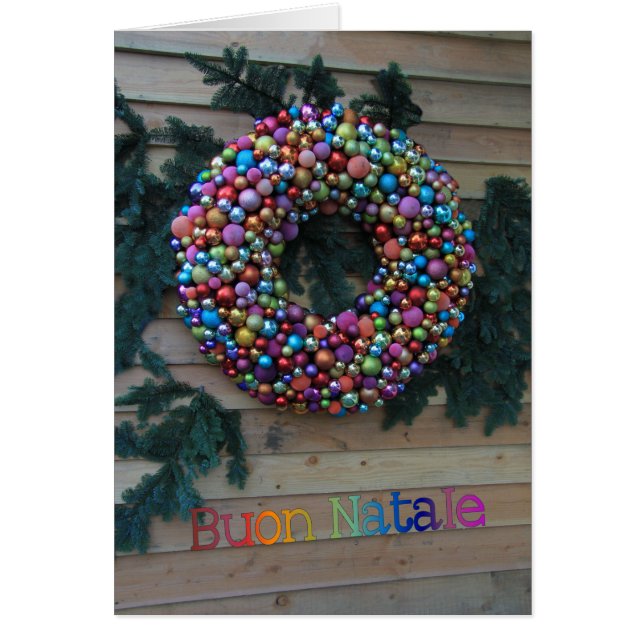 Tarjeta de Navidades italiana Buon Natale (Frente)