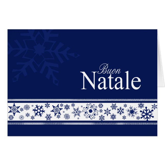 Tarjeta de Navidades italiana Buon Natale (Anverso (Horizontal))