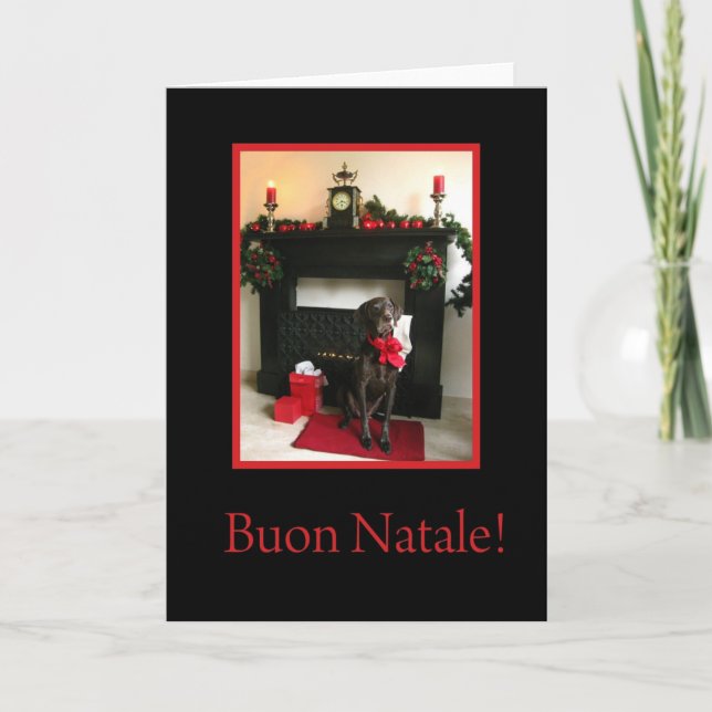 Tarjeta de Navidades italiana Buon Natale (Anverso)