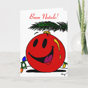 Tarjeta de Navidades italianos Merry Christmas Buo