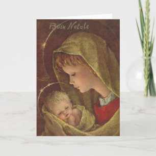 Tarjeta de Navidades italianos religiosos vintage