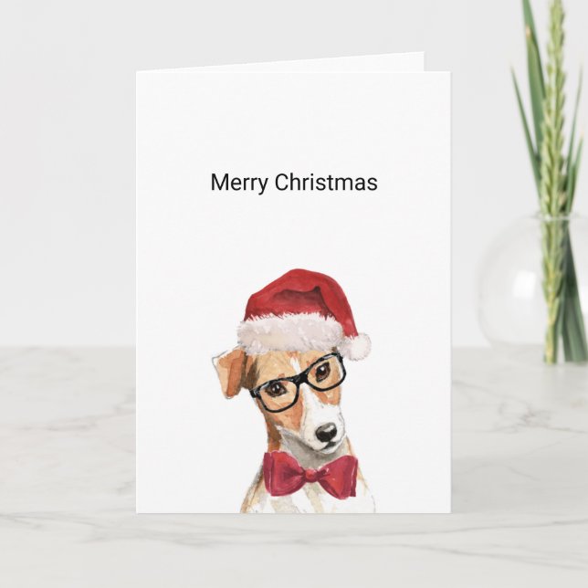 Tarjeta de Navidades Jack Russell (Anverso)