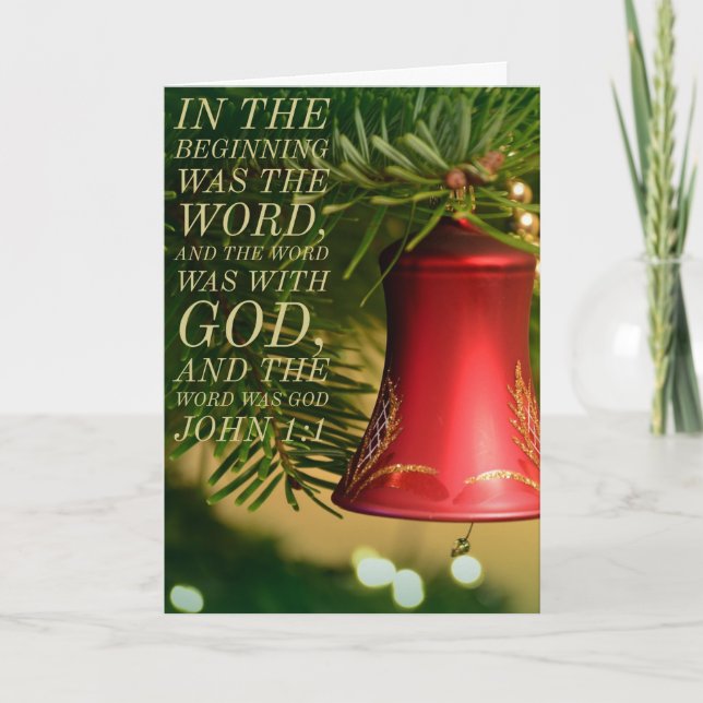 Tarjeta de Navidades John 1:1 (Anverso)