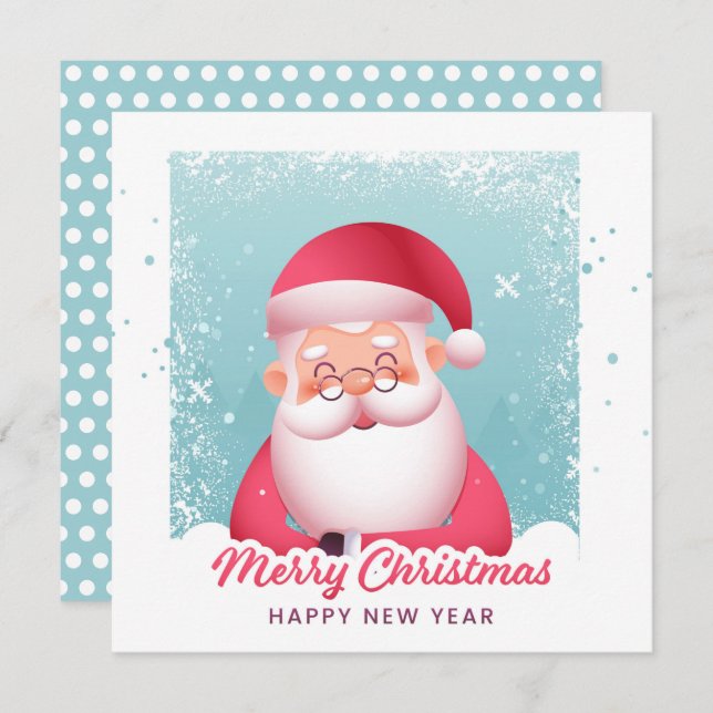 Tarjeta de Navidades Jolly Saint Nick Santa Claus (Anverso / Reverso)