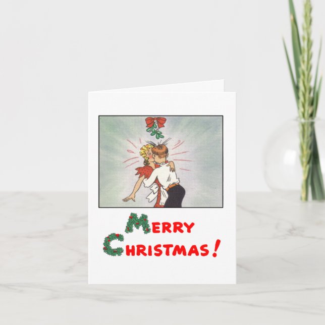 Tarjeta de Navidades jóvenes de Moda clásica (Anverso)