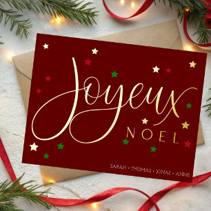 Tarjeta de navidades Joyeux Noel