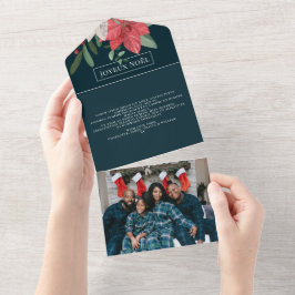 Tarjeta de Navidades Joyeux Noël Elegant