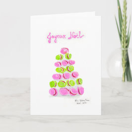 Tarjeta de Navidades Joyeux Noel Macarons
