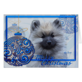 Tarjeta de Navidades Keeshond de coleccionista 201