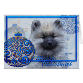 Tarjeta de Navidades Keeshond de coleccionista 201