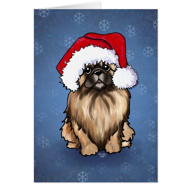 Tarjeta de Navidades kiniArt Pekingese (Frente)