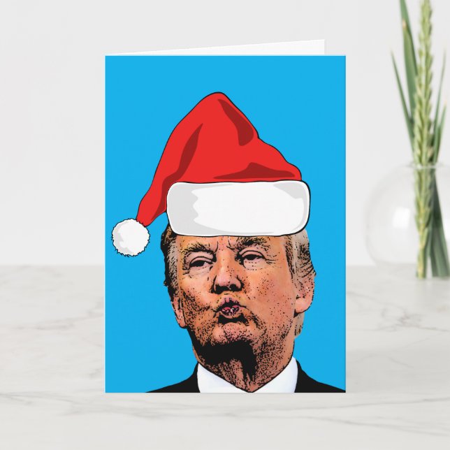 TARJETA DE NAVIDADES KISS DE DONALD TRUMP 2024 (Anverso)