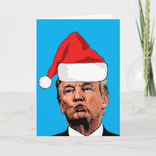 TARJETA DE NAVIDADES KISS DE DONALD TRUMP 2024