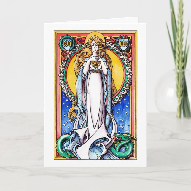 Tarjeta de navidades: La inmaculada concepción (Anverso)