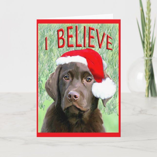 Tarjeta de Navidades Labrador Retriever (Anverso)