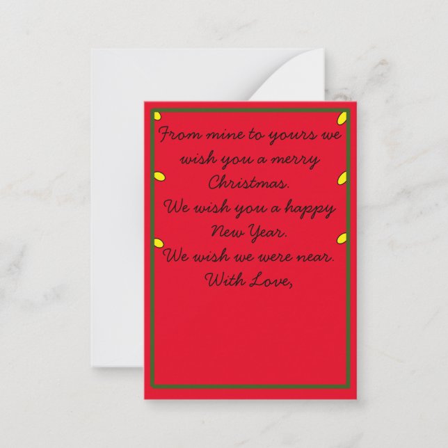 tarjeta de navidades - lejos (Anverso)